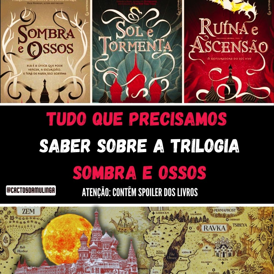 CactosM's tweet photo. Guia completo da série Sombra e Ossos (Trilogia Grisha) escrita por Leigh Bardugo, com ordem dos livros e ordem de leitura. 
✅ https://t.co/uNWV8z9T68 📲
#leighbardugo #sombraeossos #shadowandbone #livros #leitura #grishaverse #grisha #trilogia #ravka #cactosdamulinga https://t.co/SSyTAMlvIw
