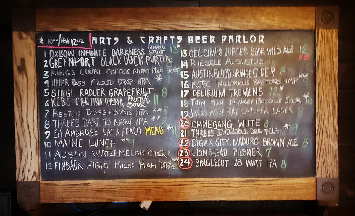 ACBeerMH's tweet photo. Your eyes do not deceive you... We now have 24 beers on draft, the board is back!
.
.
.
#justenjoy #acbpmh #craftbeer #columbiauniversity #morningsideheights #backinbusiness #nyc https://t.co/aCfnF7ubCd