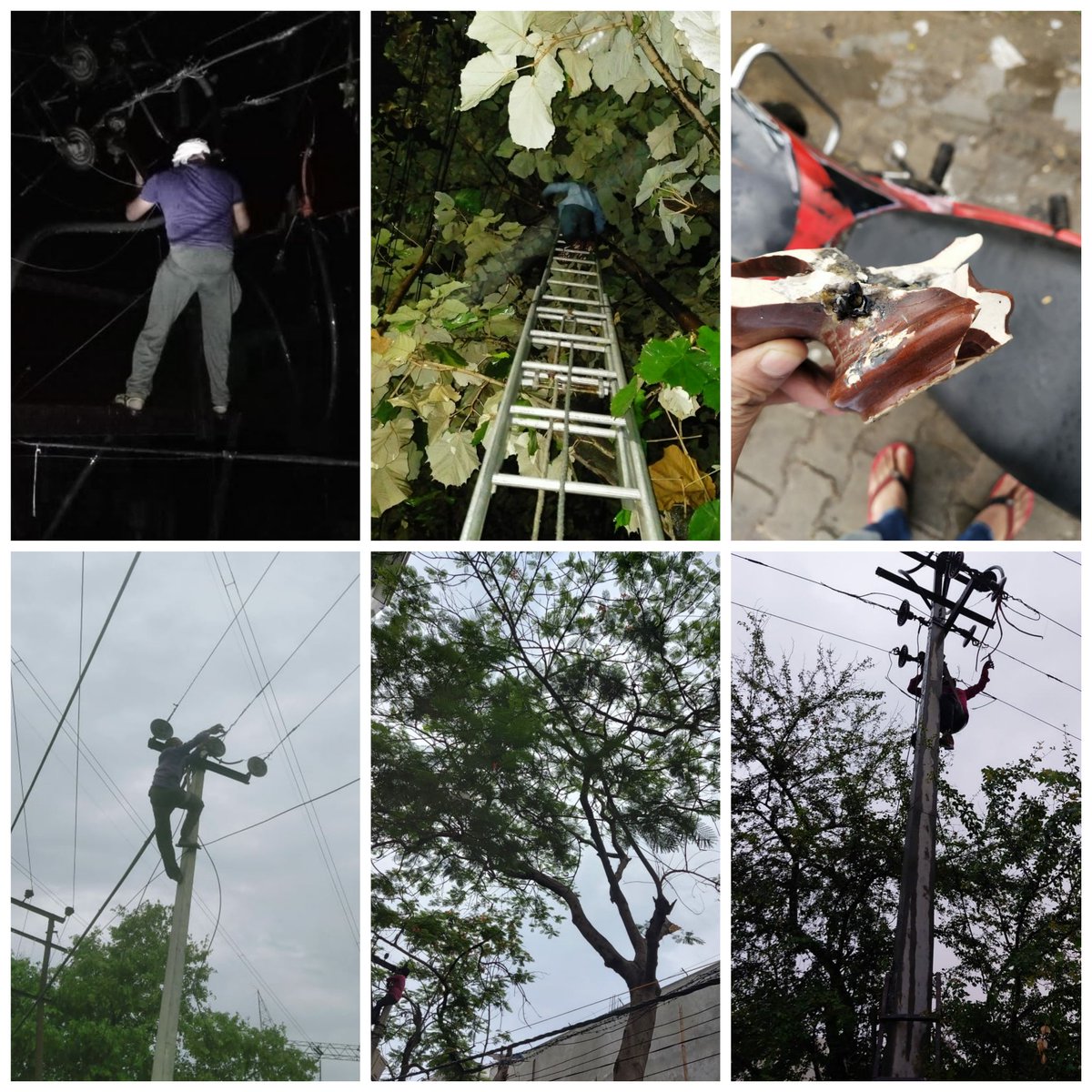 मुरादाबाद वासियों से निवेदन है कि तौकते तूफान के कारण पूरे क्षेत्र में लगातार बारिश हो रही हैइसके बावजूद भी हमारे विद्युत कर्मी कहीं लाइन पर गिरे हुए पेड़ों को हटा रहे हैं तो कहीं जंपर ठीक कर रहे हैं कृपया सहयोग करे वअपनी सहनशीलता का परिचय दें <a href="/ptshrikant/">Shrikant Sharma</a> <a href="/UppclChairman/">CMD UPPCL</a> <a href="/MdPvvnl/">MD Pvvnl</a>