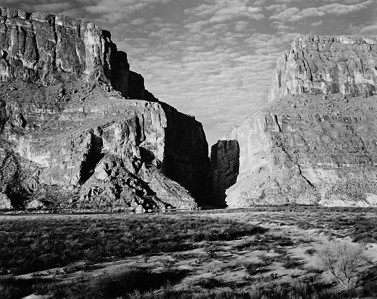 Big Bend's Santa Elena canyon as seen by Ansel Adams in 1947.