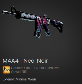 hi i'm still not playing csgo so another skin giveaway, M4A4 | Neo-Noir MW

to enter just retweet &amp; follow 
rolling winner in 48hrs

good luck