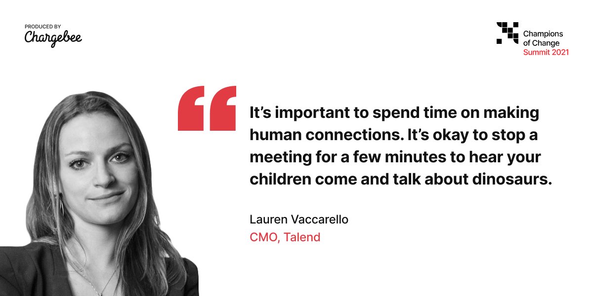 chargebee's tweet photo. As Day 1 of #ChampionsOfChange comes to a close, here are a few quotes by @pattymccord1, Lauren Vaccarello, @amandamalko and @elleskala from the summit!
Insightful conversations and fascinating stories galore!
We can't wait for Day 2, do join us: https://t.co/nfSu1QMz6p https://t.co/K6MMGt37VI