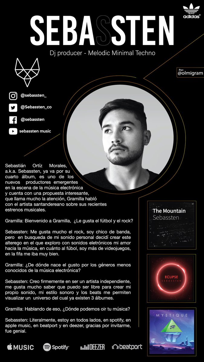 sebassten_co's tweet photo. ¡Hey amigos! Los invito a leer esta entrevista que me realizaron en la revista @gramillatv 🙌 : https://t.co/NdVcFSUwEd 🇨🇴🇦🇷🙊 ¡Gracias a todos por el apoyo! https://t.co/E6UIkm7gUK