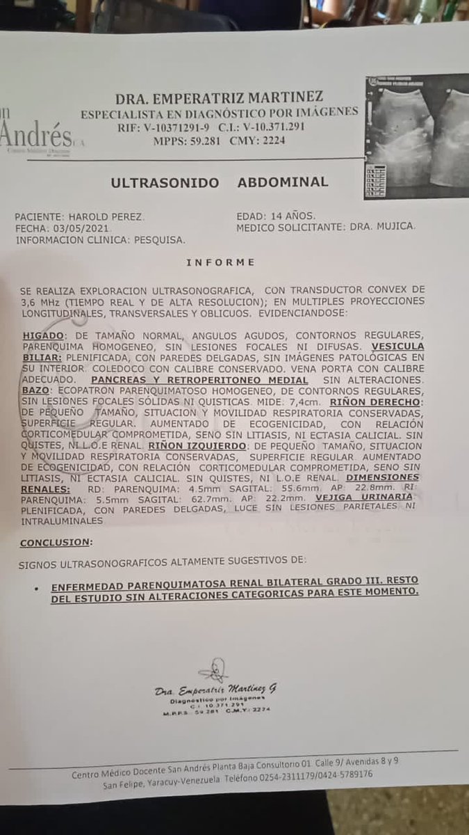guardiavieja60's tweet photo. URGENTE . Ayúdemos a este niño con un RT. para niño Harold Pérez 13 años. de San Felipe yaracuy. se requiere ayuda para exámenes y biopsia.posible perenquimatosis renal. Telf madre Ivett saher.04245204740- 04120584289. @dcabellor @VillegasPoljak @jaarreaza https://t.co/rbNAIdBkcF