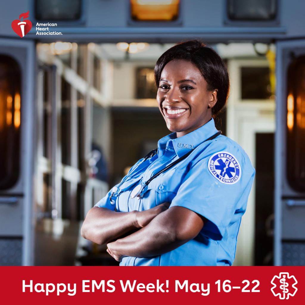 AmericanHeartWA's tweet photo. This #EMSWeek, we salute EMS personnel for their bravery and dedication. We are grateful for these heroes. Show your appreciation below by posting a thank you message. https://t.co/Fs16t43V8N