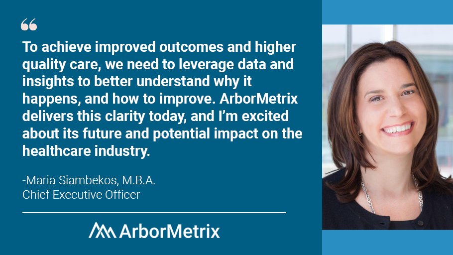 ArborMetrix's tweet image. Please join us in welcoming Maria Siambekos, M.B.A., as ArborMetrix’s Chief Executive Officer. Read the full announcement on our website: hubs.ly/H0NG15Z0  #ArborMetrix #ClinicalRegistry #HealthcareAnalytics #DataScience