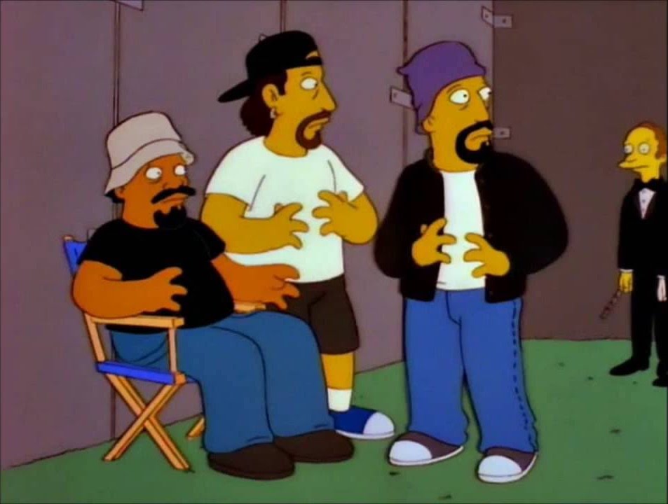hitosdelrock's tweet photo. 19-05-1996: Los artistas Peter Frampton, The Smashing Pumpkins, Sonic Youth y Cypress Hill aparecen en The Simpsons, en el episodio “Homerpalooza”. Homero se da cuenta que el rock clásico no es cool y asiste al festival "Hullabalooza", donde termina actuando como fenómeno https://t.co/mq5vMN1xgE