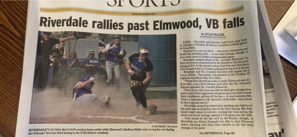 RDSBSoftball's tweet photo. We love this picture - see A-Mac's teammate back there! Jenna Curtis celebrating! That's our team. It doesn't matter who it is, they don't care! As long as WE do it, they are happy! That is our TEAM! They care more about the success of the TEAM than they do for themselves. 🥎💙🥎 https://t.co/UeQYvNGnCk