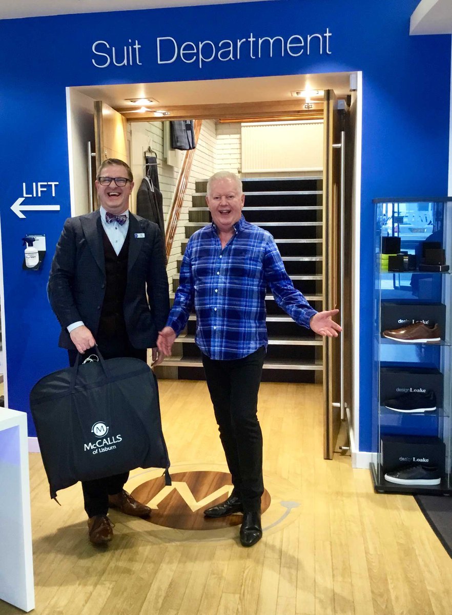 McCallsLisburn's tweet photo. 'Have you ever met someone that was sunshine in human form...' 🌞
Delighted to have the legend himself Julian Simmons back in store today 🤩
Thanks for shopping with us again and brightening our day 🤗💙
#LockFit #McCallsSuits https://t.co/OiwgdI1UfZ