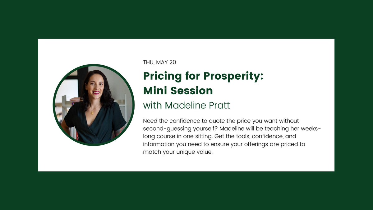 It’s almost time! Join Fearless Foundry Finding Fearless Community today to secure your spot in the special, members-only bonus session of Pricing for Prosperity (the new 90min version) on May 20 at 9 am PDT.

✨ Use offer code FEARLESS for one month free.
fearlessfoundry.com/joinfindingfea…