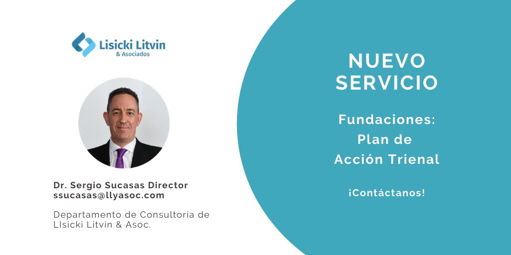 ¿Conocés la nueva obligación para las Fundaciones de confeccionar y presentar el plan de acción trienal de forma constante y permanente? 

¡En #LisickiLitvin contamos con los profesionales que podrán asistirte en nuestro Departamento de Consultoría! 

llyasoc.com/es/novedades/n…