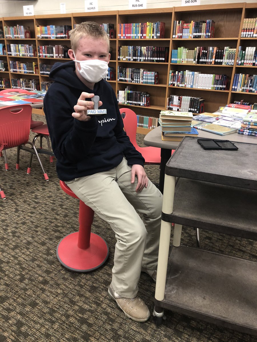 MsVelezNC's tweet photo. HSA media center has a hard-working volunteer organizing our books! Thanks Ms. Gendron for accepting his offer to help! @MsG_PagebyPage https://t.co/XQPdcWQZrh