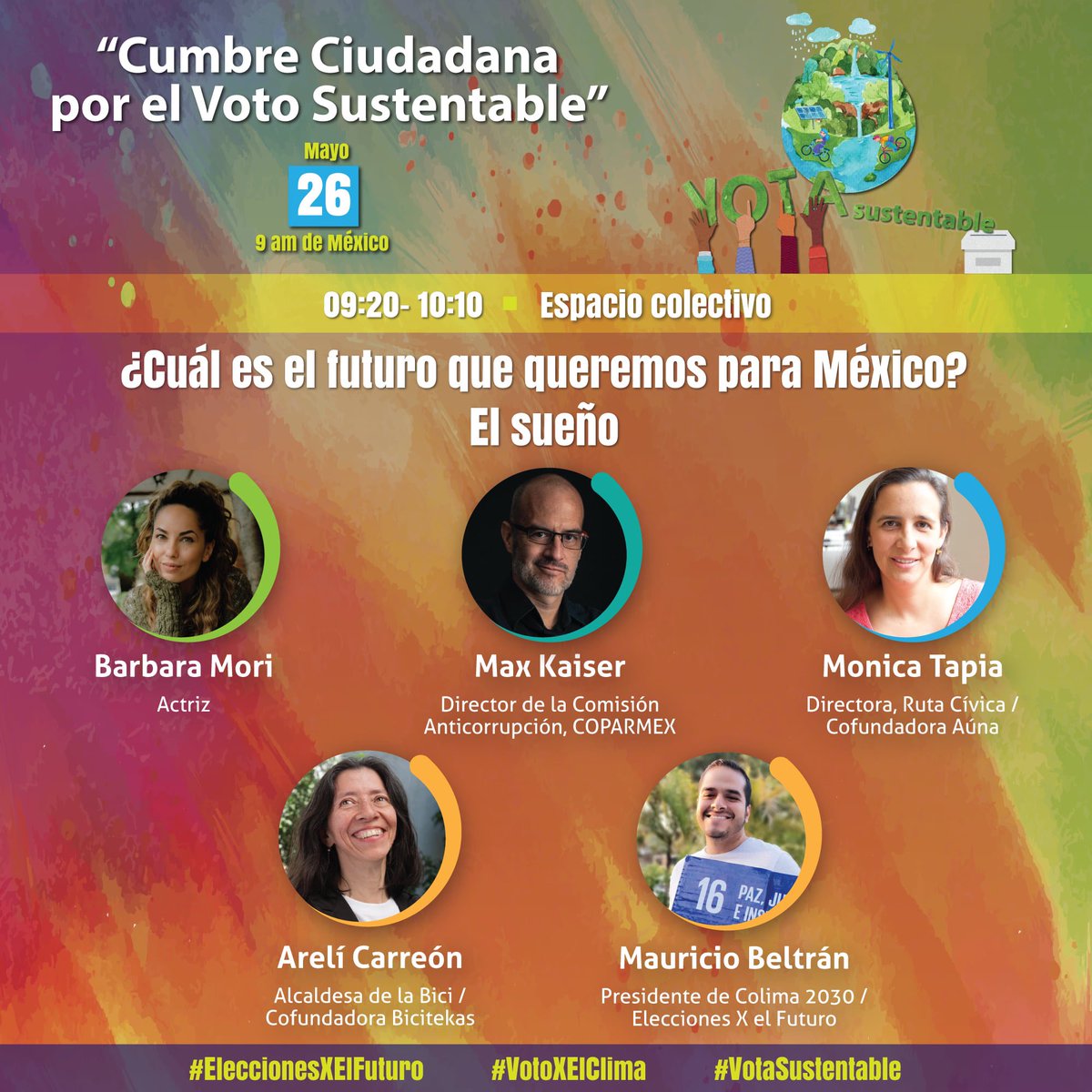 Choose X Climate (@votoxel) on Twitter photo ¿Cuál es el futuro que queremos para México?
Estamos muy emocionados de ser parte de la Cumbre Ciudadana por el “Voto Sustentable”
Miren este maravilloso 1er espacio colectivo: 👇
Nos acompañan: <a href="/Delamori/">Barbara Mori</a>, <a href="/MaxKaiser75/">Max Kaiser</a>, <a href="/monicatapiaa/">monicatapiaa.bsky.social 💚🕸🌏🌳💦</a>, @Mauriciobp04 y <a href="/arelibiciteka/">Areli Carreón 🇵🇸</a> ¿Cuál es el futuro que queremos para México?
Estamos muy emocionados de ser parte de la Cumbre Ciudadana por el “Voto Sustentable”
Miren este maravilloso 1er espacio colectivo: 👇
Nos acompañan: <a href="/Delamori/">Barbara Mori</a>, <a href="/MaxKaiser75/">Max Kaiser</a>, <a href="/monicatapiaa/">monicatapiaa.bsky.social 💚🕸🌏🌳💦</a>, @Mauriciobp04 y <a href="/arelibiciteka/">Areli Carreón 🇵🇸</a>