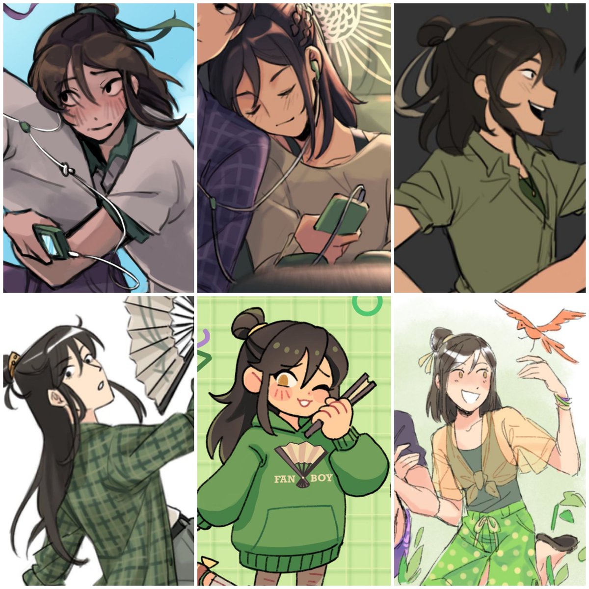 happy birthday nie huaisang i once again somehow did not have time to draw something specifically but i DID update my collages, so here's to another full calendar year of this guy 😔💚 