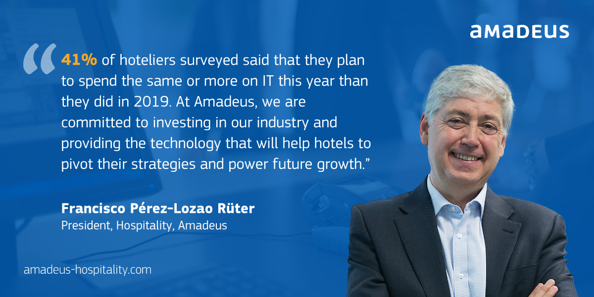 Hoteliers surveyed by Amadeus in our latest research report show the importance of technology in their investment plans for the year ahead. The full report, with more data points and hotelier views, can be accessed here:  ow.ly/S3nh102JyO6 #Hospitality #RebuildTravel