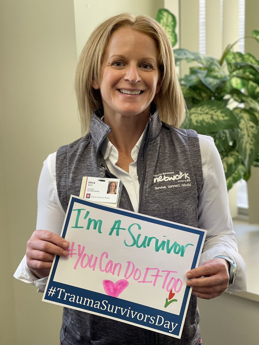 Today is National Trauma Survivors Day! We love and support all of our survivors ❤️ #TraumaSurvivorsDay #NTSD <a href="/TraumaSurvivors/">Trauma Survivors Network</a> <a href="/IU_Health/">IU Health</a>