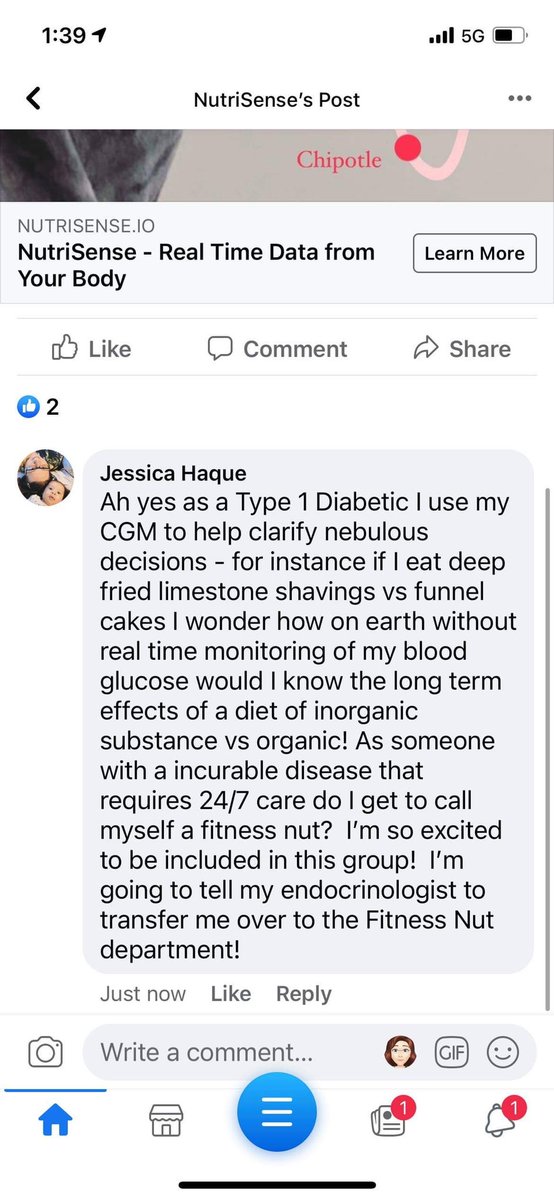 Nebulous!  Fitness nut!  They can take a long walk on a cracked Mississippi bridge.  #nutrisense #T1D