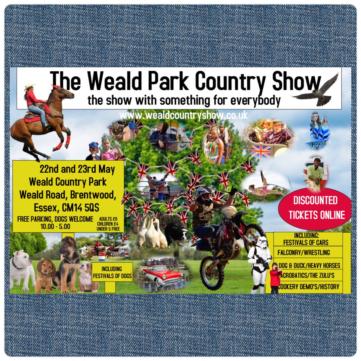 This weekend is The Weald Park  Country Show. Enter the competition to win two tickets !