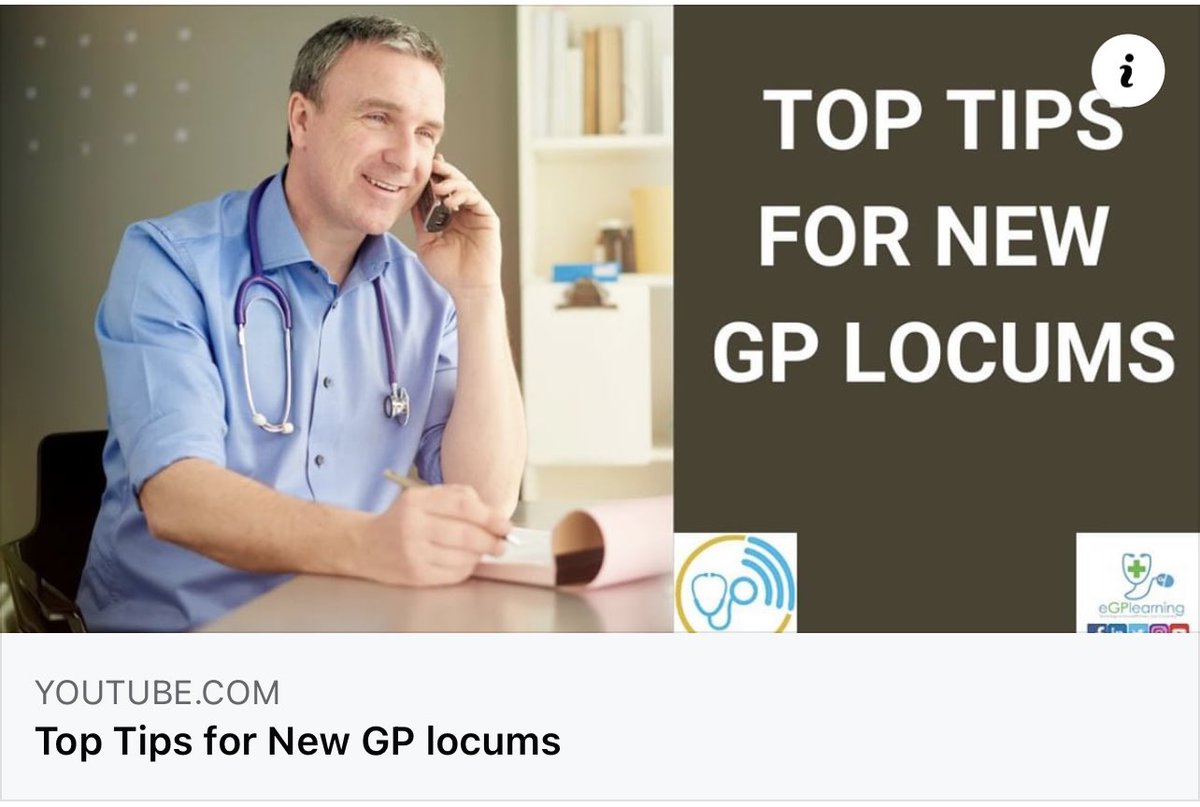 Looking forward to our live workshop with the fab @drgandalf52 for ST3s starting as locums. Join us live 12:30 tomorrow by click HERE 👉youtube.com/watch?v=1rtJN8… @DrRachelMorris @GP_Update @egplearning @MyLocumManager @fhussain73