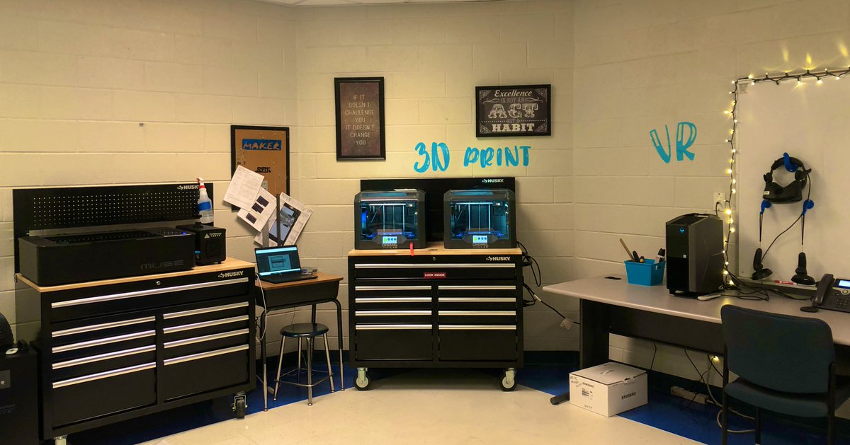 Create and innovate in the SFM Shark Tank! #makerspace #makermindset #lasercutter #VR #3Dprinting #WeAreSedgefield #oneteamonedream