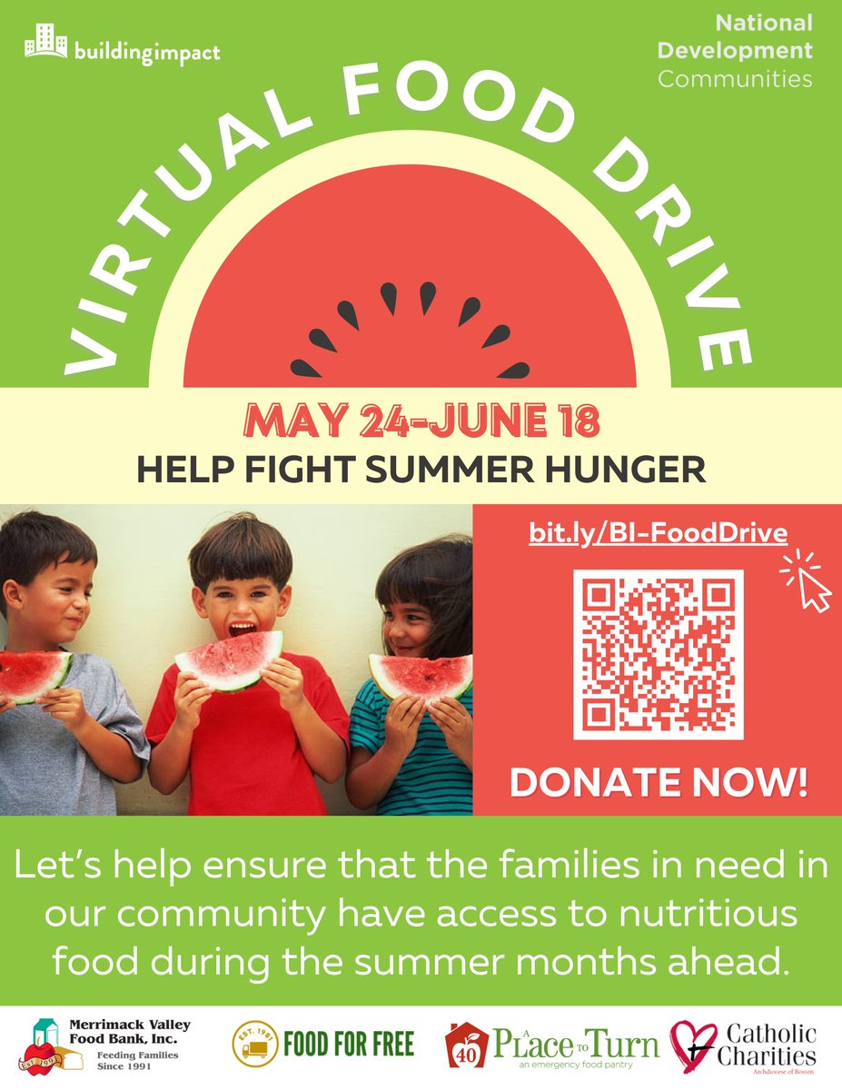 Food insecurity in MA is up 59% since last spring! Please consider donating to our Virtual Summer Food Drive <a href="/BuildingImpact/">Building Impact</a> to provide nutritious food to families in need. Thank you for your support! buildingimpact.org/summer-food-dr… #VirtualVolunteer #BuildMoreImpact #FoodDrive