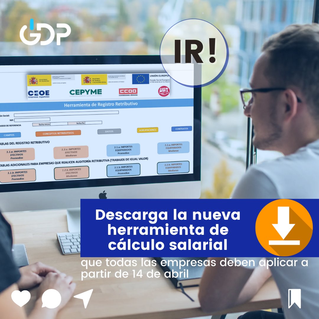 GPimes's tweet image. ✔️ ¿Sabía que a partir del pasado 14 de abril todas las empresas deben presentar el registro salarial retributivo?

👇 Mira la guía completa y descarga la herramienta en nuestro blog.👇
gestoriadepimes.com/es/nueva-herra…

#gestoriaonline #autonomosespaña #pymes