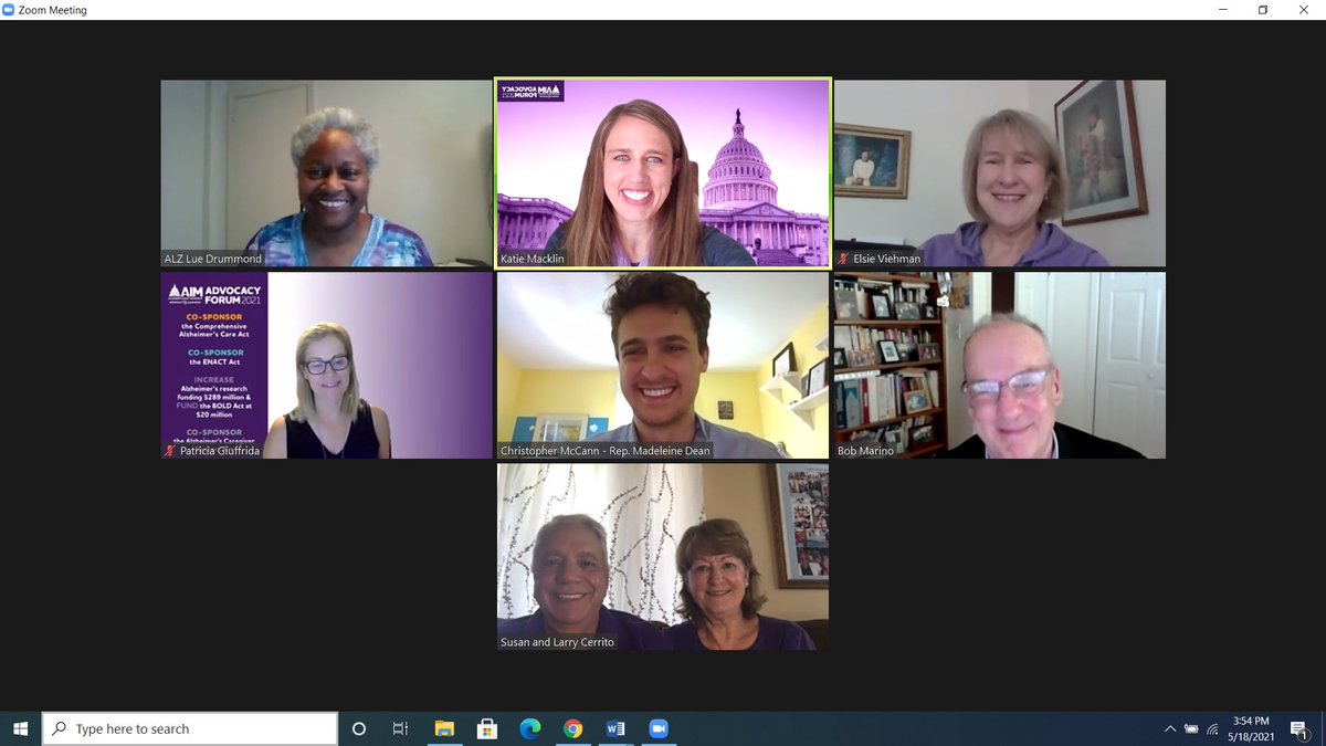 Pennsylvania advocates shared their stories and made important #ENDALZ asks to @RepDean during the virtual #AlzForum. We appreciate the support of #AlzCareAct, #ENACTAct & #AlzCaregiver Act and funding for research activities at the @NIH and #BOLDAlzheimersAct implementation.