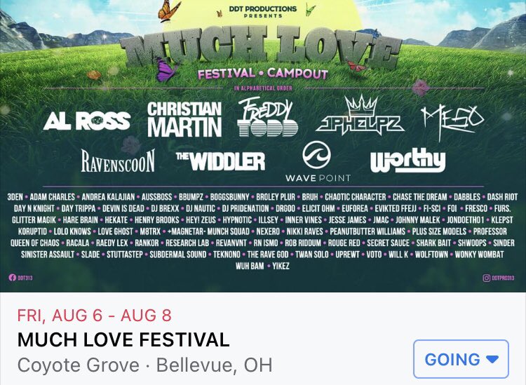 JShatter10's tweet photo. I am so excited to be playing Much Love Fest in Ohio with Al Ross, Freddy Todd, JPhelpz, MeSo, Ravenscoon, The Widdler and so many more 🔥🍯 https://t.co/gnPs2pi3ou