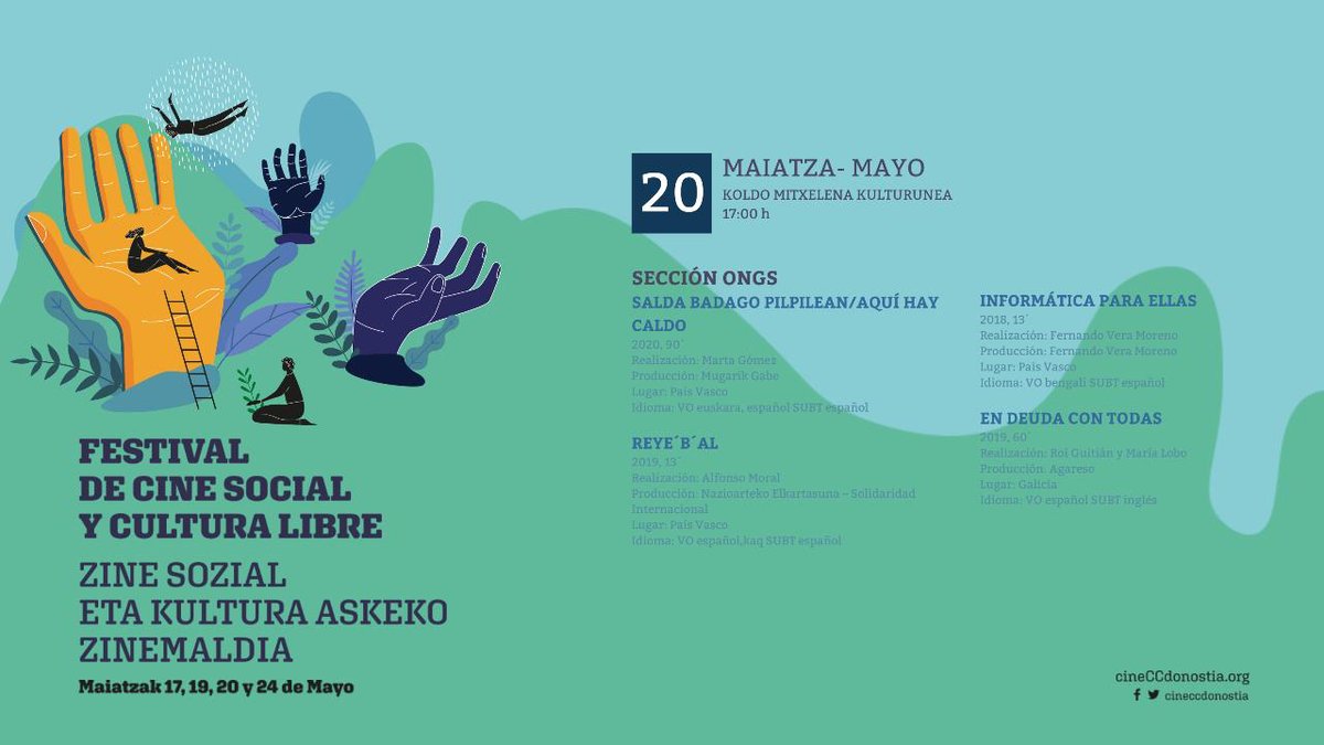 Bihar #CCZinemaldiaDonostia2021-aren hirugarren jardunaldia izango da. Hemen programazioa👇

Etorri nahi al duzu?
🔗mtr.cool/ympuwffaec