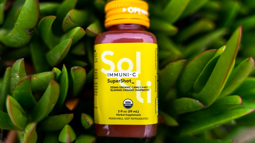 IMMUNI-C SuperShot is packed with 333mg of Organic Camu Camu and 18,000mg of Freshly Pressed Organic Raspberry, with Anti-Oxidants and 150% Daily Value of Vitamin C! ✨⁠ ⁠ #immunity #juiceshot #DrinkSolti #LetYourselfShine