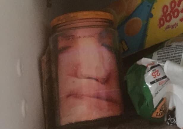 Throwback to the time my sister put her face in a jar in the fridge cause my family is insane. 🤷🏻‍♂️🗿