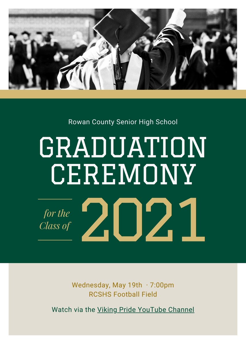 It's Graduation Day!  Please join us in watching our 2021 students graduate via the Viking Pride YouTube Channel.  

youtube.com/channel/UCq2Yl…