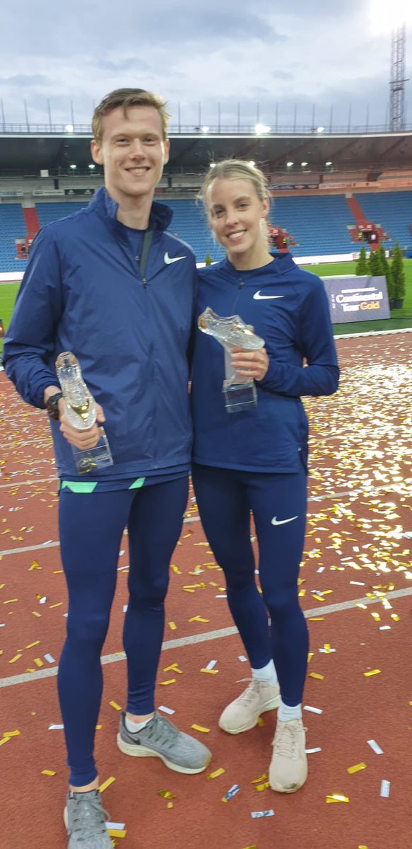 Things you love ❤️ to see!!!! Beyond proud of these two this evening claiming new European Junior 800m records @keelyhodgkinson 1.58.89 and @MaxBurgin3 1.44.14 with wins at @ContiTourGold Ostrava (photo cred: @CarolineFeith) @BritAthletics Futures Program