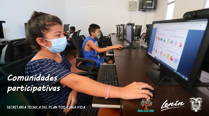Más de 5.500 beneficiarios de las urbanizaciones de San Alejo, Jaramijó en Manabí, y Huarcay en Pichincha, de #CasaParaTodos, tienen acceso a tecnologías de la información ya que cuentan con Infocentros dotados de computadoras e internet.
 
#JuntosCreamosComunidad