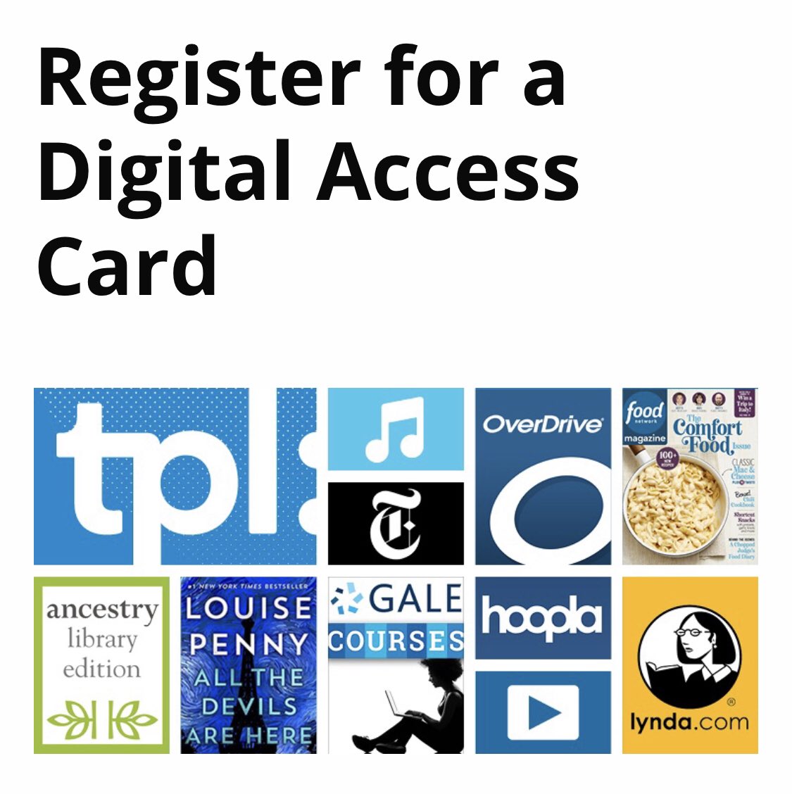 mldrivas's tweet image. Those of you who know me, know I’m a bookworm. Has anyone been using a #digitallibrarycard? 

Do you love it? Are you gtg access to your preferred books? I’d like to hear about what you think whether you are in Canada or the US! 📚❤️
#libraries torontopubliclibrary.ca/register/