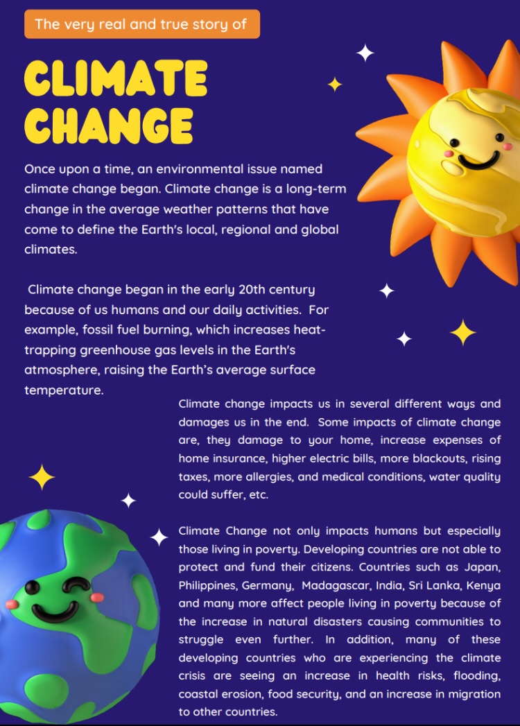 HNMCARES's tweet photo. Climate Change has many negative effects such as poverty, lack of food, damage to homes, higher electric bills, rising taxes, etc. Understand how climate change really impacts our lives.

Tune in tomorrow, May 20th, at 11:30 AM for a short Kahoot about Climate Change! https://t.co/o4uzfr83wx