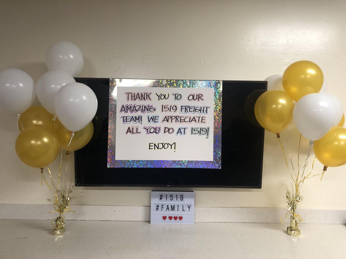 We’d be nuts not to thank our freight and receiving teams! Started the week with locker treats and cards, KFC dinner for our freight team, breakfast treats for receiving. More goodies to come! #1519Proud #1519Family #FRTA #PMDROCKS <a href="/LisaH1519/">Lisa H</a>