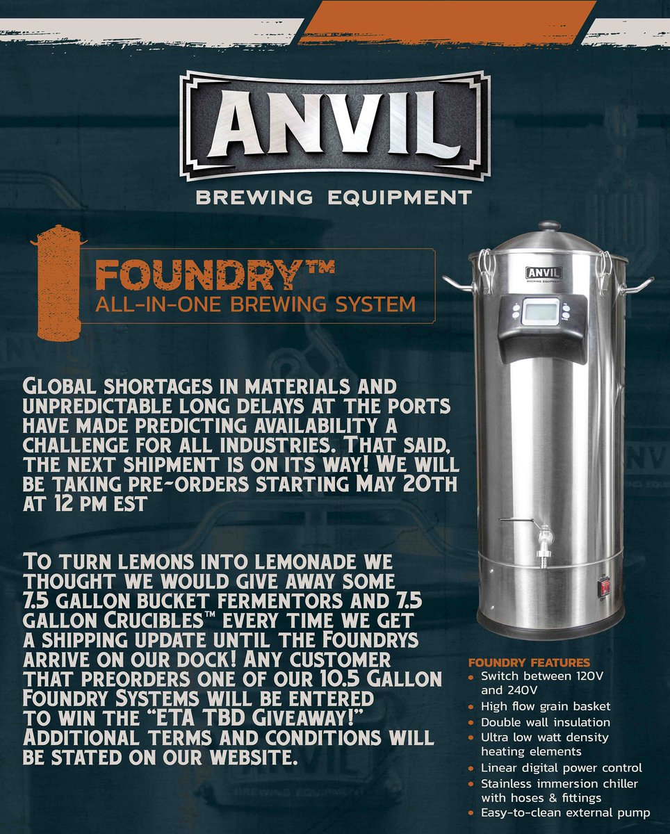 Anvil Brewing Equip (@anvilbrewequip) on Twitter photo 