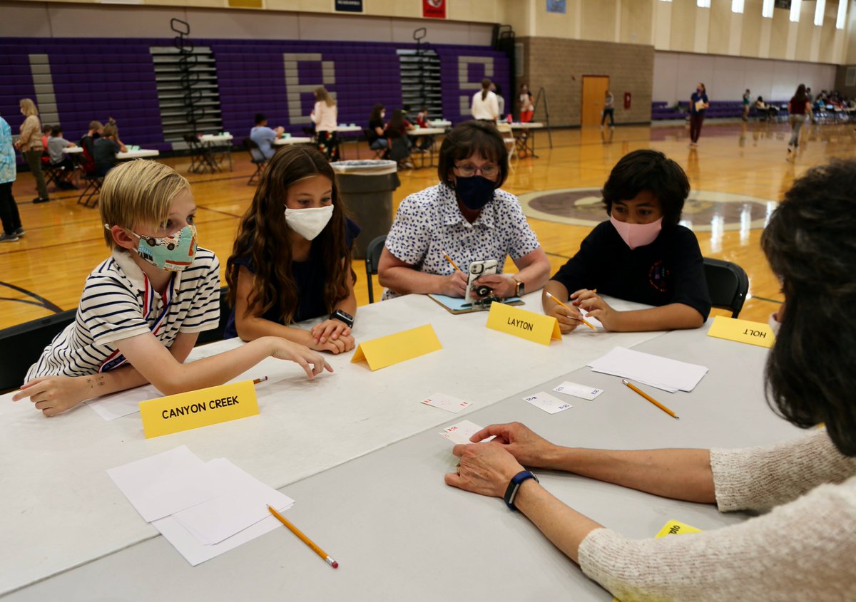 DavisSchools's tweet photo. Elementary students from across the district compete in math, science and engineering events during the Davis School District STEM Olympiad. #dsdlearningfirst #uted #STEMeducation https://t.co/U9jHiR5eX9