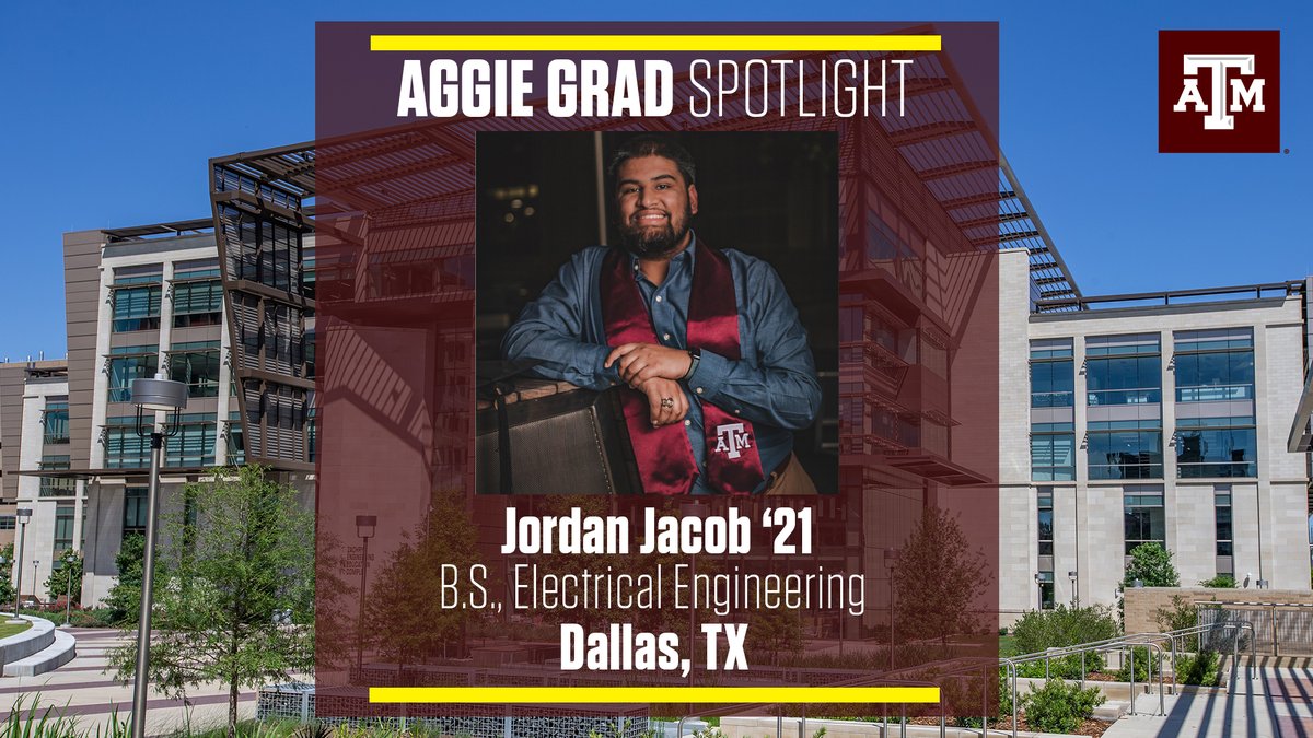 Texas A&M University Government Relations (@aggie_gr) on Twitter photo Learning the importance of hard work and adaptability during his time at <a href="/TAMU/">Texas A&M University</a>, Dallas, TX native and <a href="/DubiskiJaguars/">DubiskiJaguars</a> grad Jordan Jacob '21 is ready for his new role as an Electrical Engineer Associate at <a href="/LockheedMartin/">Lockheed Martin</a> ➡️ tx.ag/JJacob21 Learning the importance of hard work and adaptability during his time at <a href="/TAMU/">Texas A&M University</a>, Dallas, TX native and <a href="/DubiskiJaguars/">DubiskiJaguars</a> grad Jordan Jacob '21 is ready for his new role as an Electrical Engineer Associate at <a href="/LockheedMartin/">Lockheed Martin</a> ➡️ tx.ag/JJacob21
