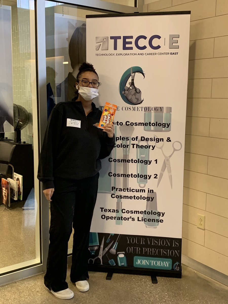 TECCeast's tweet image. Congratulations to more senior cosmetology students for reaching milestones this week!! @LewisvilleHS @TheColonyHS @Hebron_HS