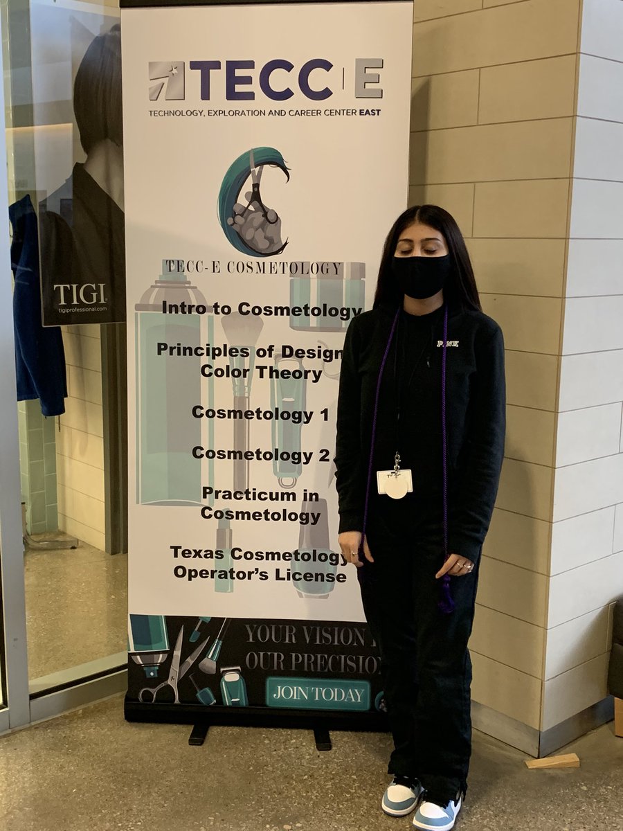 TECCeast's tweet image. Congratulations to more senior cosmetology students for reaching milestones this week!! @LewisvilleHS @TheColonyHS @Hebron_HS