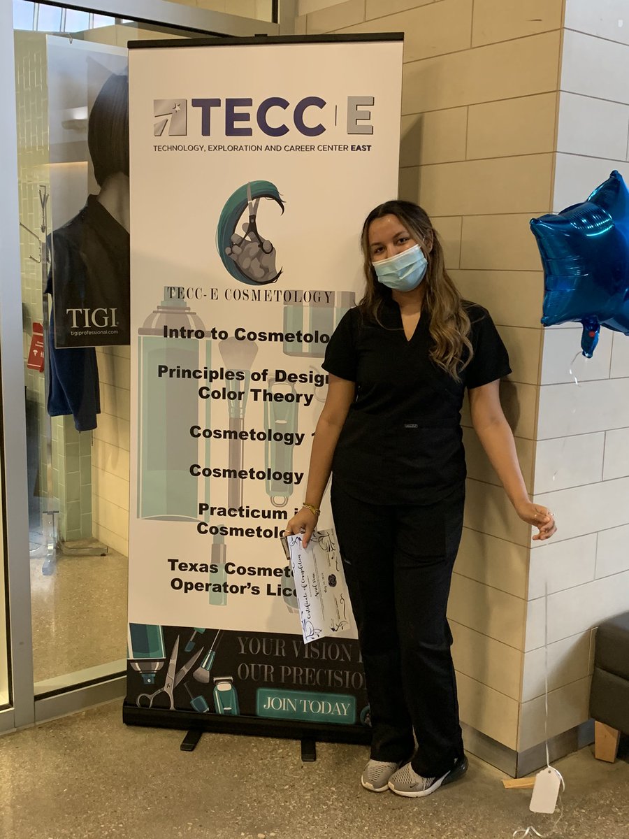 TECCeast's tweet image. Congratulations to more senior cosmetology students for reaching milestones this week!! @LewisvilleHS @TheColonyHS @Hebron_HS