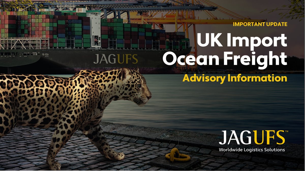 UK IMPORT OCEAN FREIGHT UPDATE 
Understandably, importers and forwarders alike are becoming more and more frustrated with the unstable ocean freight market. 
READ MORE: jagufs.com/news/Ocean-Fre…
#oceanfreight #ukimport #logistics #seafreight