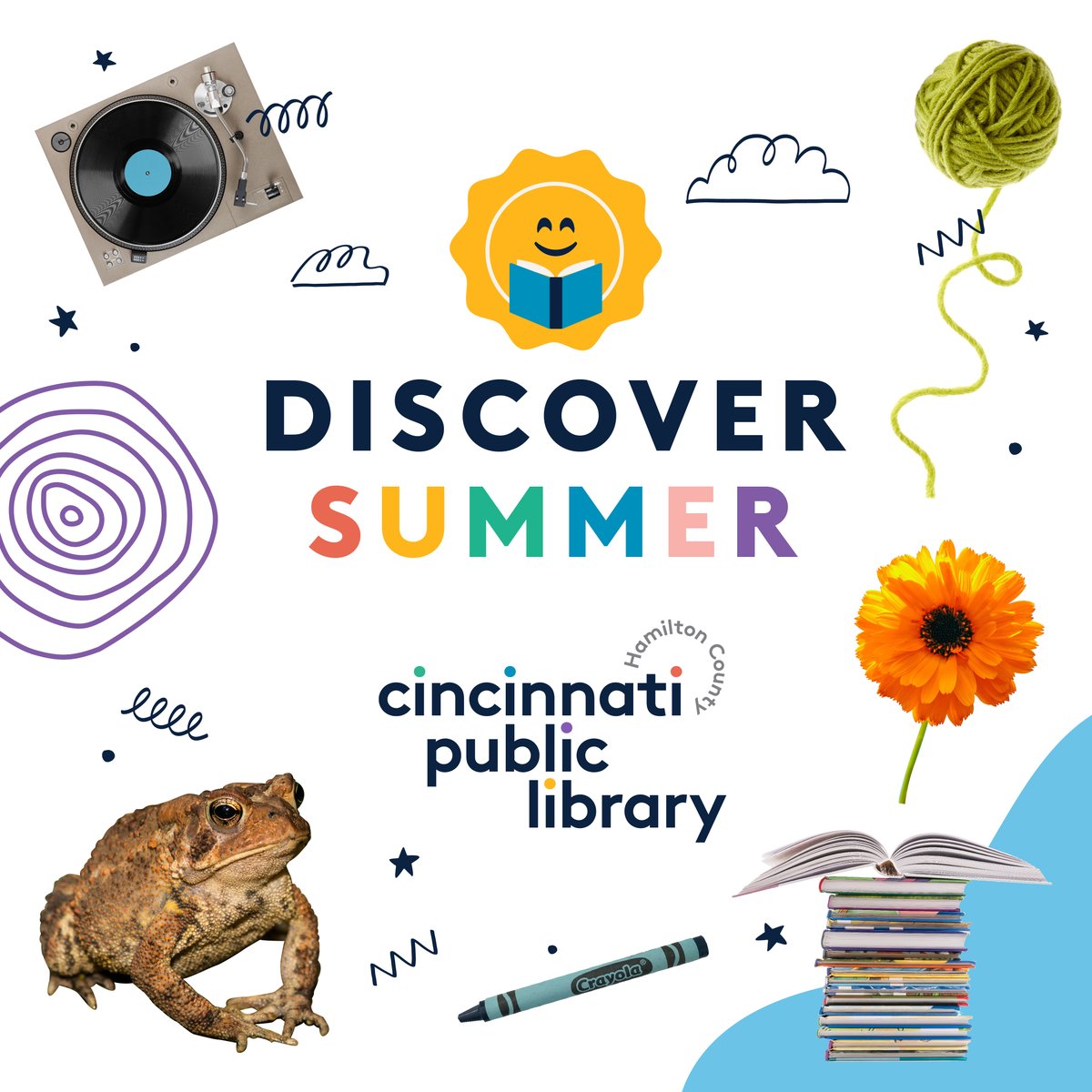 cincyartmuseum's tweet photo. We're excited be part of @cincylibrary's Discover Summer activity booklets for kids and teens! Pick up your free booklet and Discover Summer kit at library branches starting June 1! #CincySummer https://t.co/sx22ScuUkz