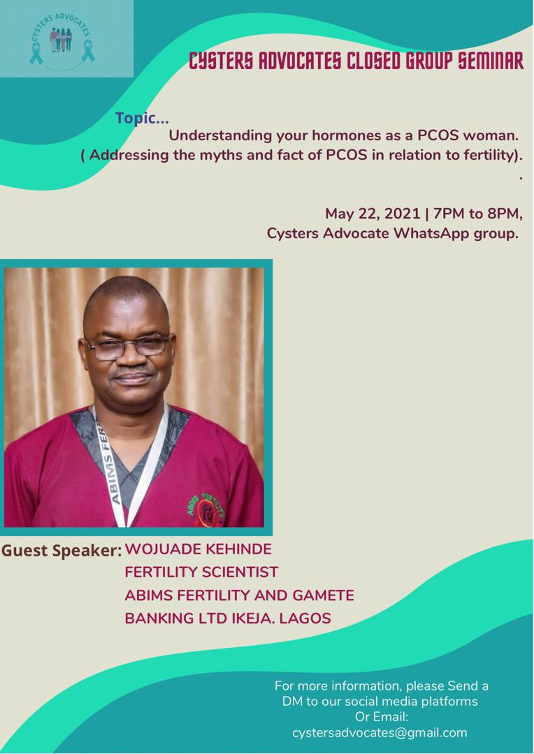 Understanding your hormones as a PCOS woman.
Next Saturday...
