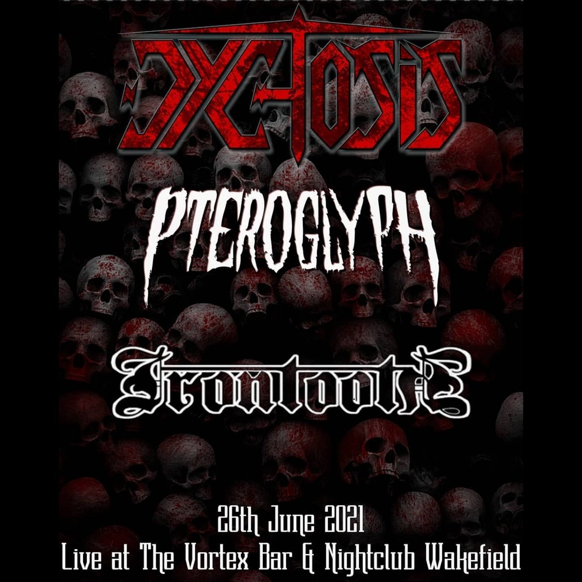 Gigs are back! And we're playing another one!
We'll be heading down to the Vortex in Wakefield on Saturday 26th June with the metal power houses in @dychosis and @irontooth123 

COME GET IT 💀