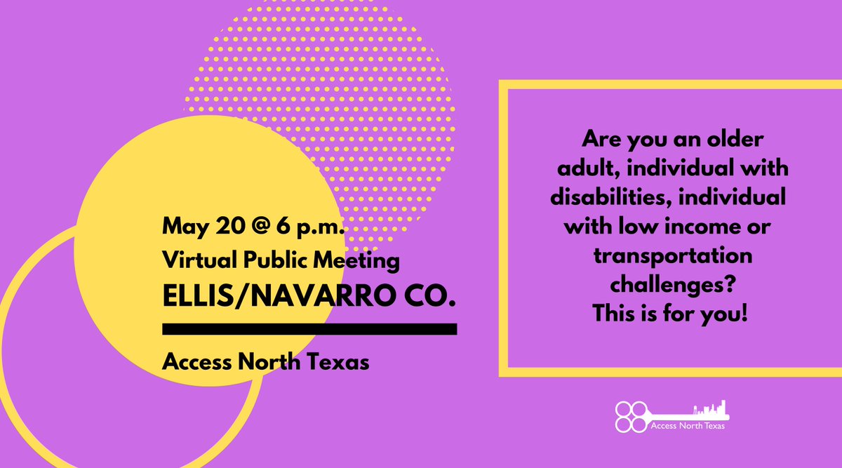 NCTCOGtrans's tweet photo. Ellis and Navarro Counties, get ready for part two! ✌️ Join our Access North Texas Team tomorrow evening at 6 pm and help us identify transportation needs in your area. Register here: https://t.co/vtUpw5suHP. https://t.co/PK4BMJjZq1