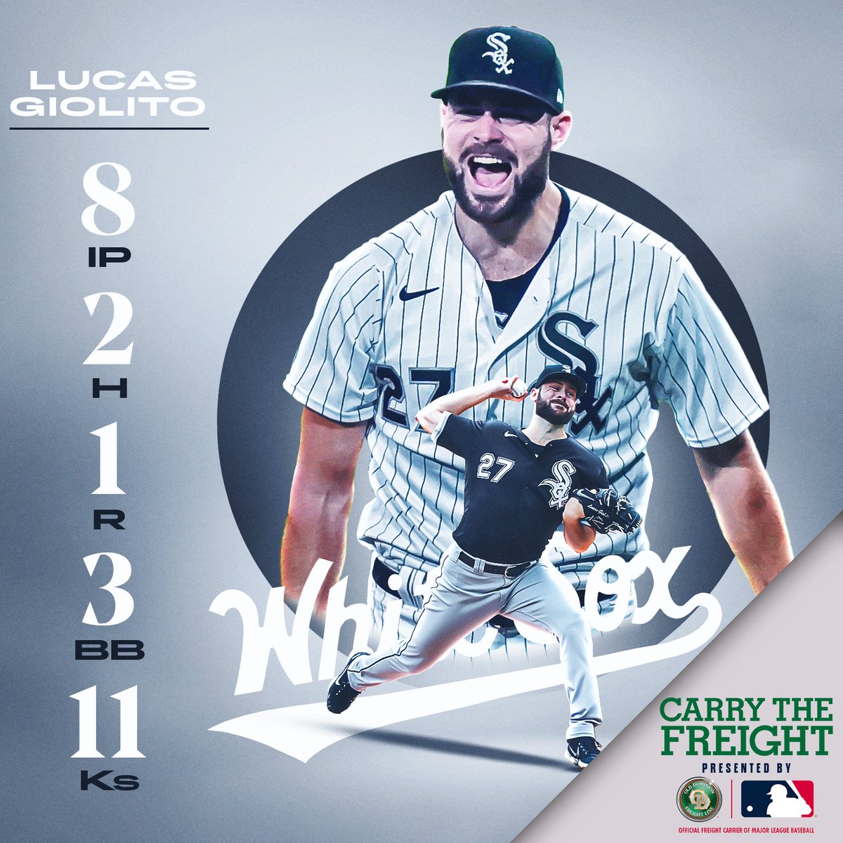 The best record in the AL belongs to Chicago, thanks to <a href="/LGio27/">Lucas Giolito</a>. #CarryTheFreight