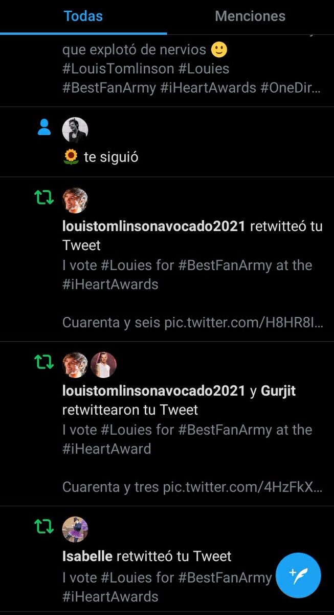 X: no podes seguir a gente que no conoces solo por una votación 
Las louies y las harries:

#Louies #LouisTomlinson #Louis    #HarryStyles #Harries #OneDirection #Directioners #iHeartAwards #BestFanArmy #MaleArtistOfTheYear